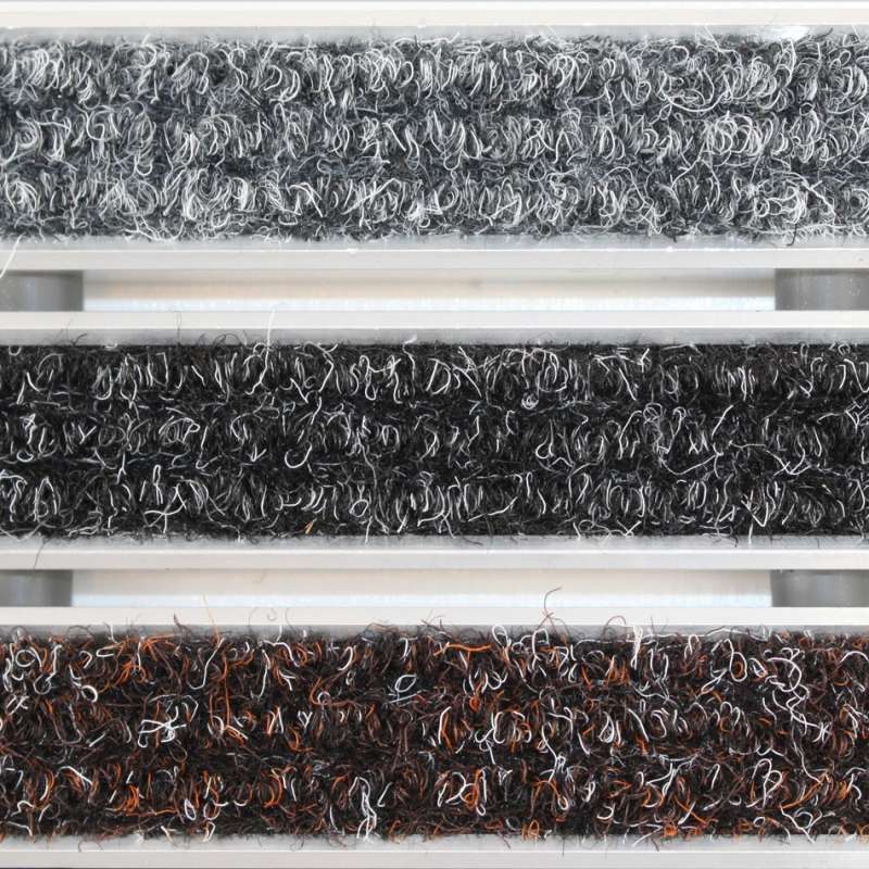 Aluminium-Fußmatte mit Auflaufprofil - Clean Ryps 80 x 100 cm
