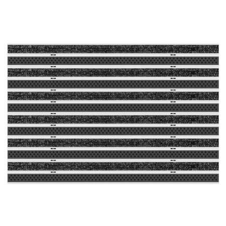 Aluminium-Fußmatte mit Textil-Bürsteneinlage - Clean Ryps - Scrub 80 x 100 cm