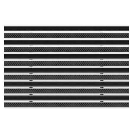 Aluminium-Fußmatte mit Gummi-Bürsteneinlage - Clean Rubber - Scrub 80 x 100 cm