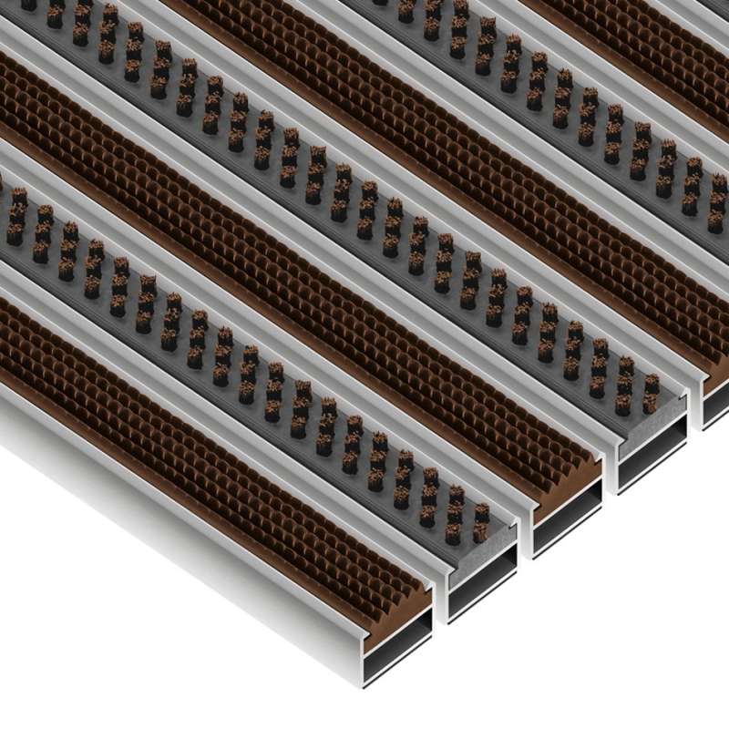 Aluminium-Fußmatte nach Maß - Clean Rubber - Scrub