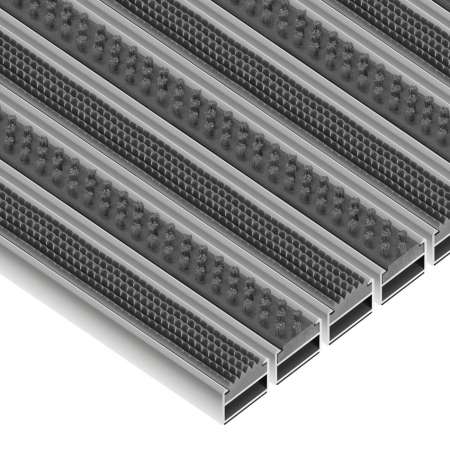 Aluminium-Fußmatte nach Maß - Clean Rubber - Scrub