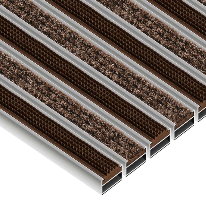 Aluminium-Fußmatte nach Maß - Clean Ryps - Rubber