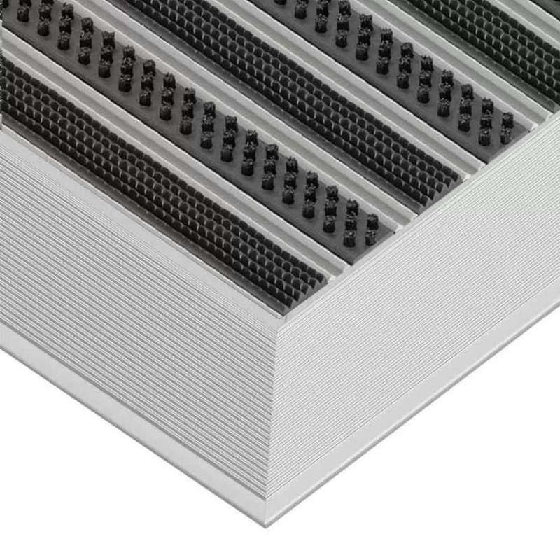 Aluminium-Fußmatte mit Auflaufprofil - Clean Rubber - Scrub 60 x 90 cm