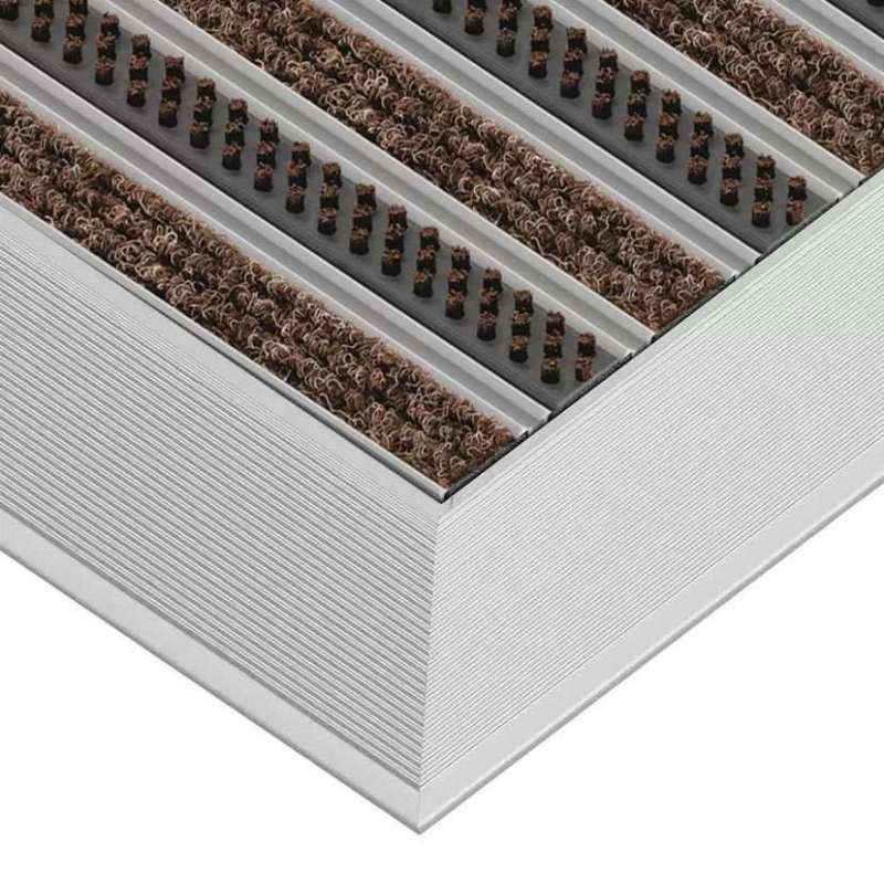 Aluminium-Fußmatte mit Auflaufprofil - Clean Ryps - Scrub 50 x 80 cm