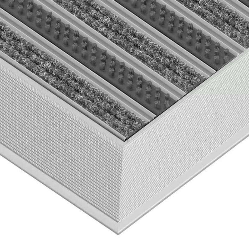 Aluminium-Fußmatte mit Auflaufprofil - Clean Ryps - Scrub 50 x 80 cm