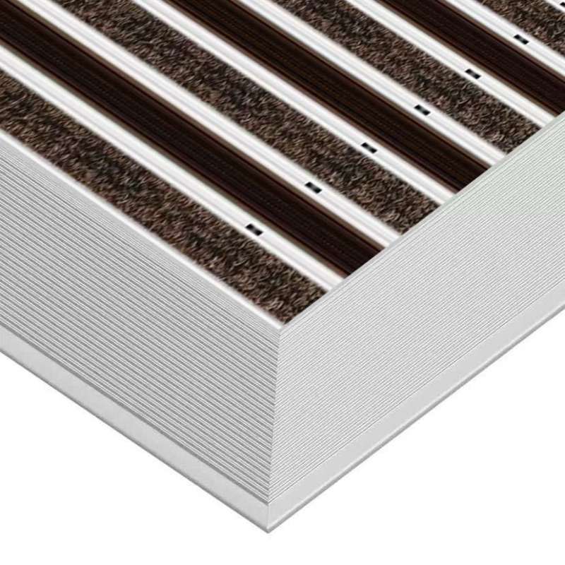 Aluminium-Fußmatte mit Auflaufprofil - Clean Rubber - Scrub 60 x 90 cm