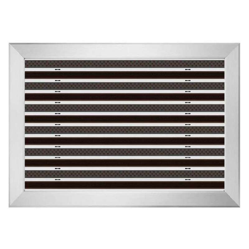 Aluminium-Fußmatte mit Auflaufprofil - Clean Rubber - Scrub 60 x 90 cm