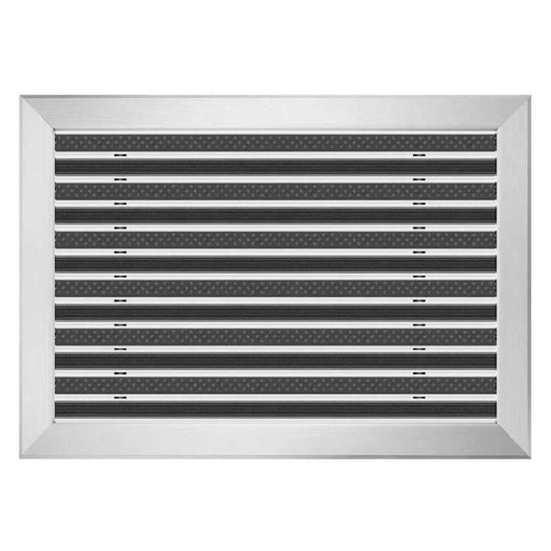 Aluminium-Fußmatte mit Auflaufprofil - Clean Rubber - Scrub 60 x 90 cm