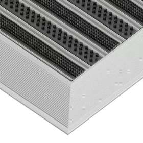 Clean Rubber - Scrub 70 x 100 cm - Aluminium-Fußmatte mit Auflaufprofil