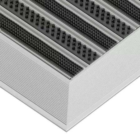 Aluminium-Fußmatte mit Auflaufprofil - Clean Rubber - Scrub 70 x 100 cm