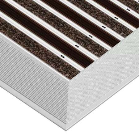 Aluminium-Fußmatte mit Auflaufprofil - Clean Rubber - Scrub 70 x 100 cm