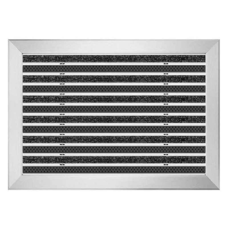 Aluminium-Fußmatte mit Auflaufprofil - Clean Ryps - Scrub 50 x 80 cm
