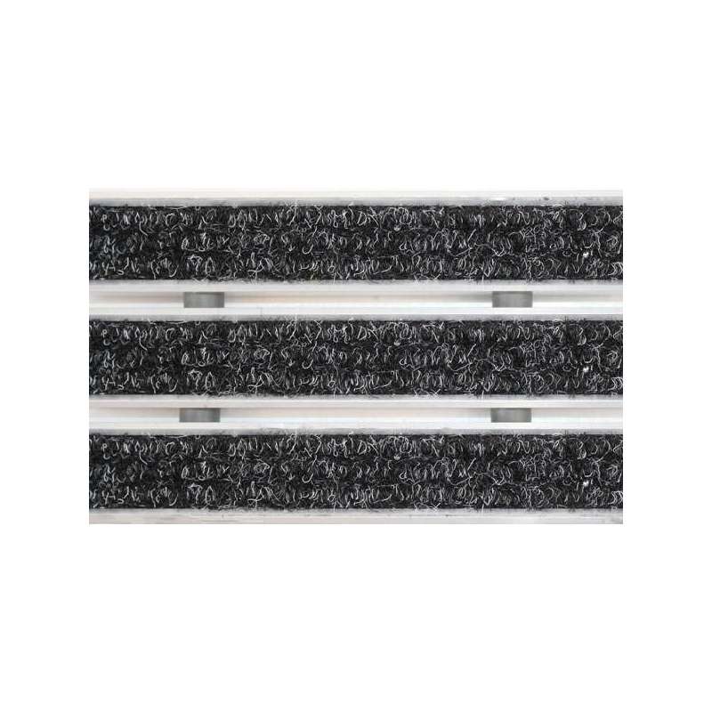 Aluminium-Fußmatte mit Auflaufprofil - Clean Ryps 60 x 90 cm