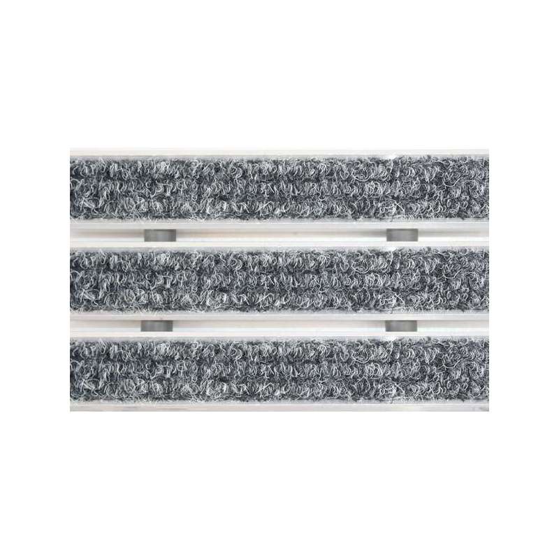 Aluminium-Fußmatte mit Auflaufprofil - Clean Ryps 80 x 100 cm