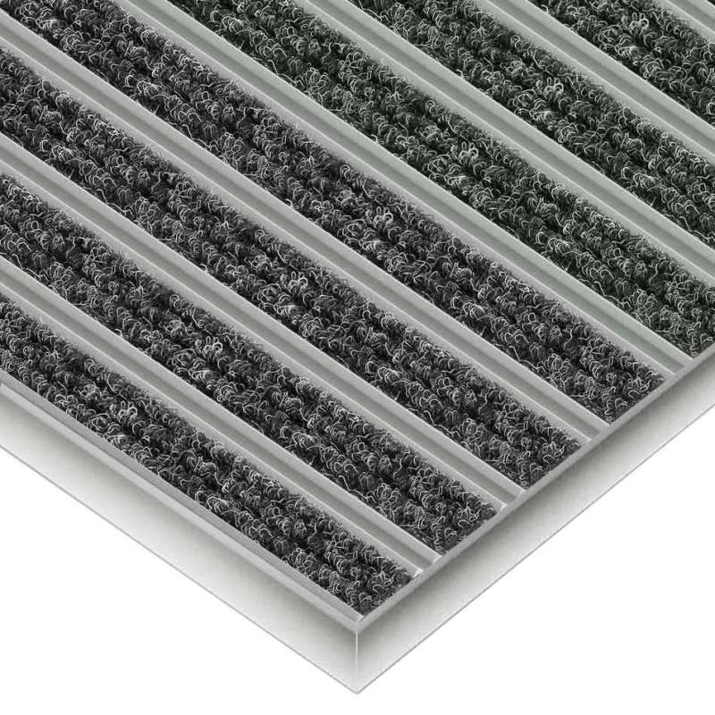 Aluminium-Fußmatte mit Textileinlage - Clean Ryps 60 x 90 cm