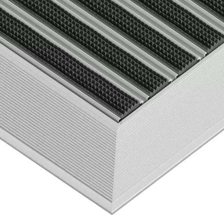 Aluminium-Fußmatte mit Gummieinlage - Clean Rubber 50 x 80 cm