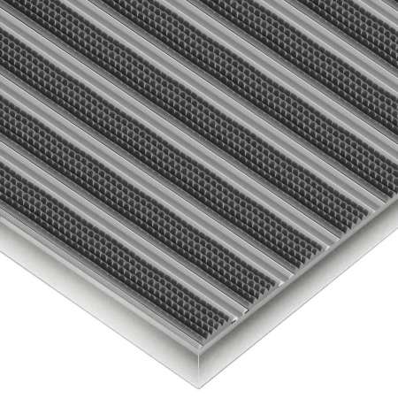 Aluminium-Fußmatte mit Gummieinlage - Clean Rubber 50 x 80 cm