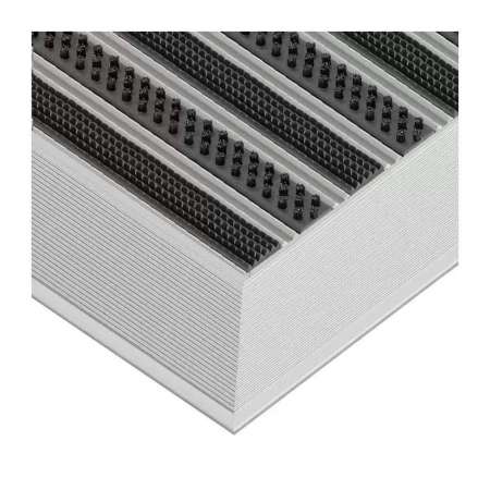 Aluminium-Fußmatte mit Gummi-Bürsteneinlage - Clean Rubber-Scrub 40 x 60 cm