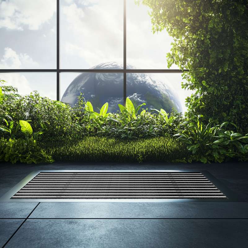 Umweltfreundliche Aluminium-Fußmatte - Clean ECO Ryps 50 x 80 cm