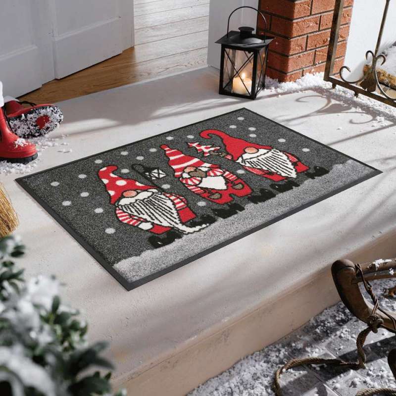 Wycieraczka Winter Gnomes Grey