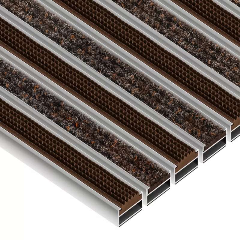 Aluminium-Fußmatte nach Maß - Clean Ryps - Rubber