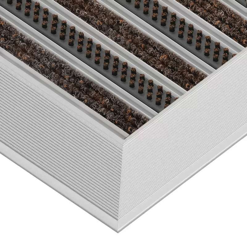 Aluminium-Fußmatte mit Auflaufprofil - Clean Ryps - Scrub 50 x 80 cm